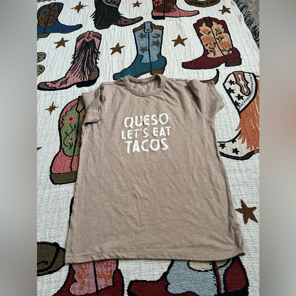 Queso Let’s Eat Tacos Graphic T-Shirt